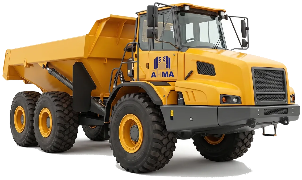 Tombereau articulé (dumper) du parc AHMA
