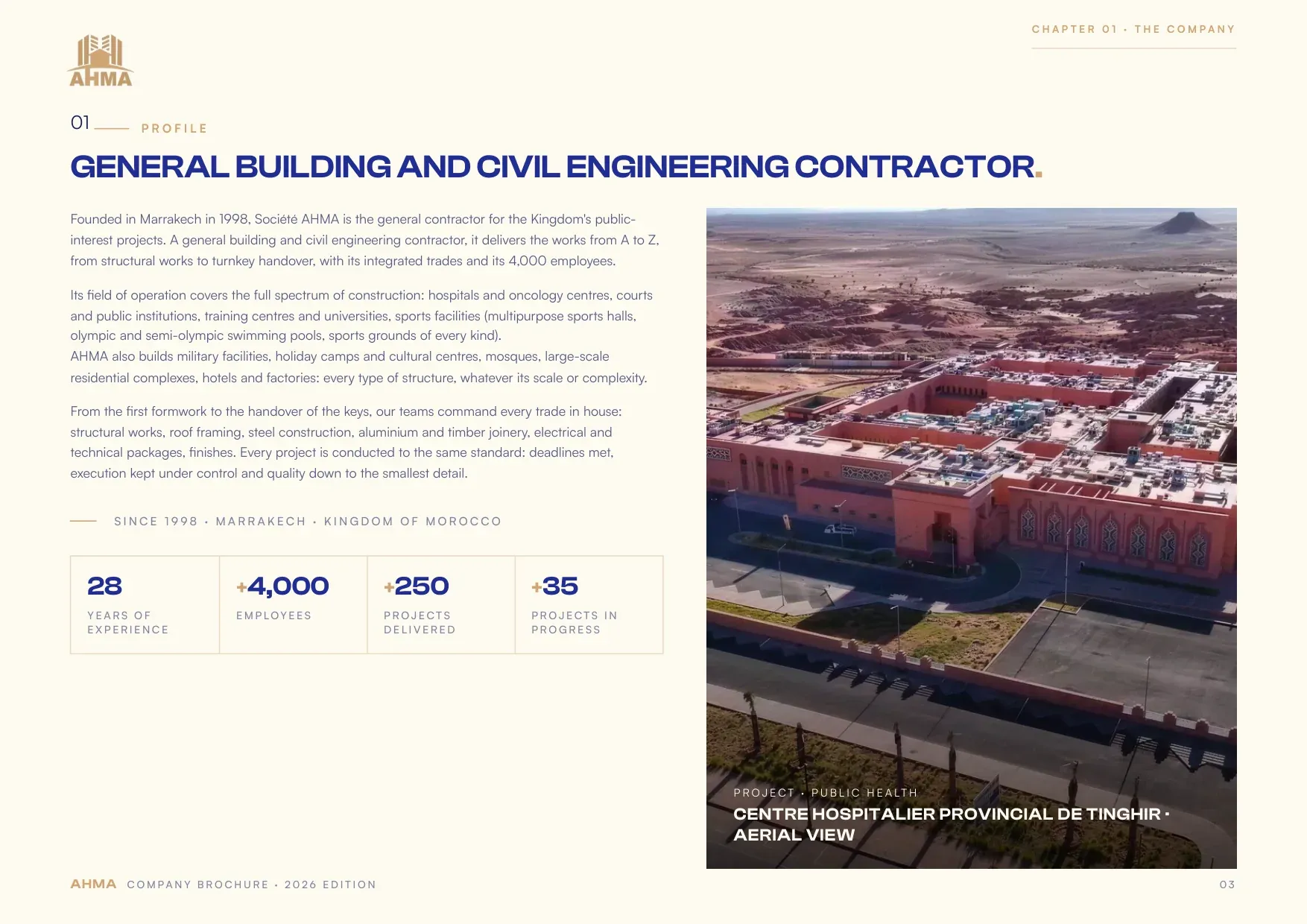 Company brochure, inside page